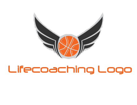 basketball with wings logo