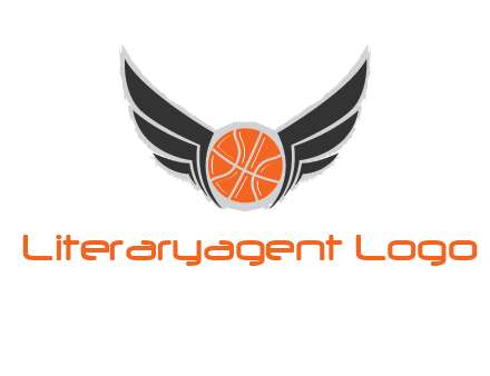 basketball with wings logo