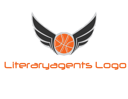 basketball with wings logo