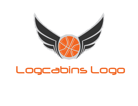 basketball with wings logo