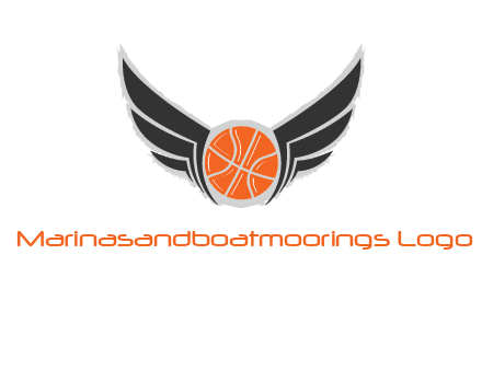 basketball with wings logo