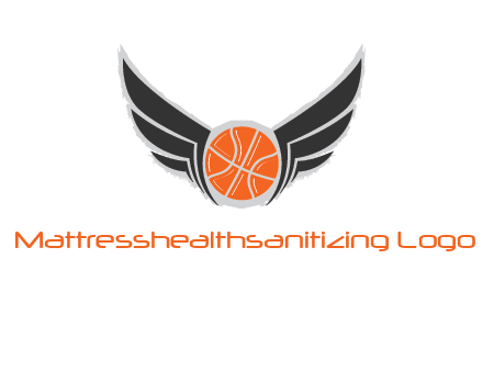 basketball with wings logo