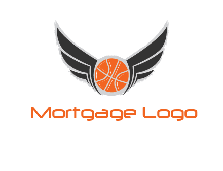 basketball with wings logo