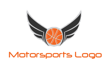 basketball with wings logo