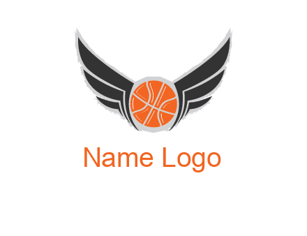 basketball with wings logo