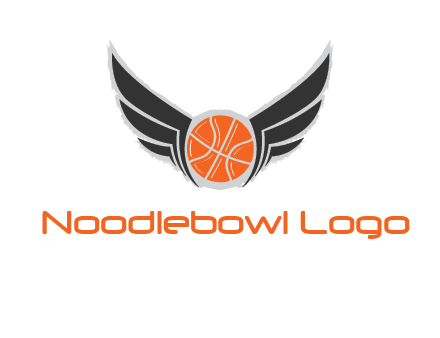 basketball with wings logo
