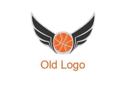 basketball with wings logo
