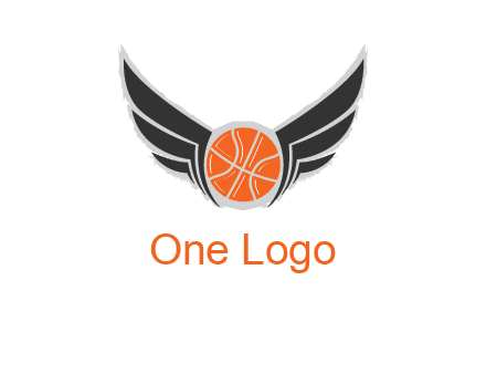 basketball with wings logo