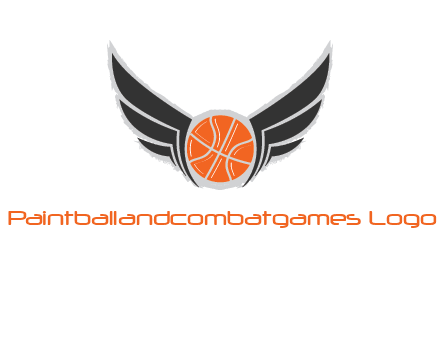 basketball with wings logo