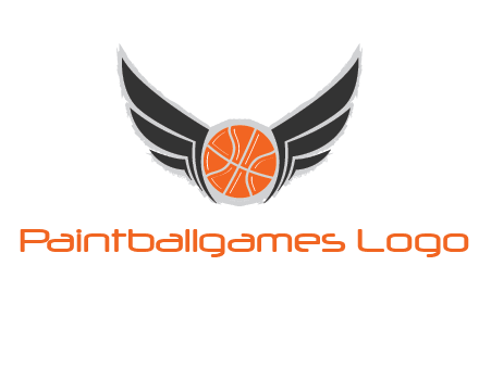 basketball with wings logo