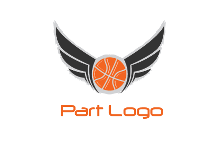 basketball with wings logo