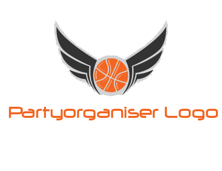 basketball with wings logo