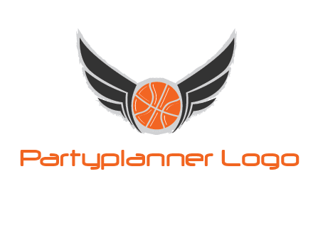 basketball with wings logo