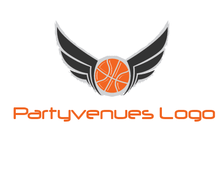 basketball with wings logo