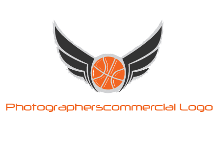 basketball with wings logo