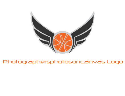 basketball with wings logo