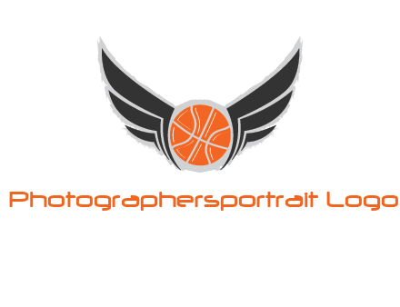 basketball with wings logo