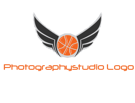 basketball with wings logo