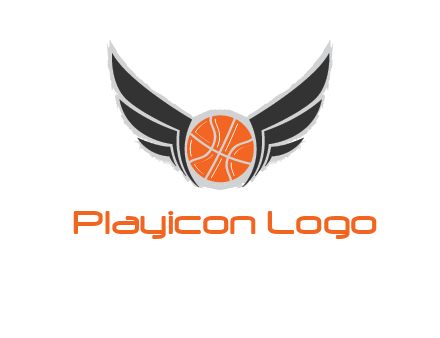 basketball with wings logo