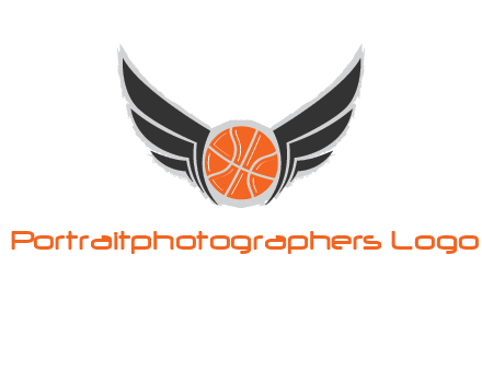 basketball with wings logo