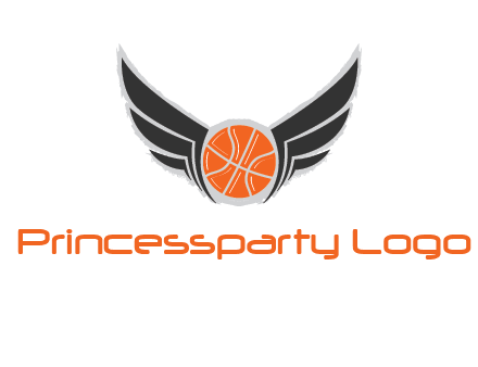 basketball with wings logo