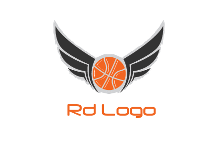 basketball with wings logo