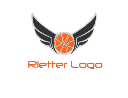 basketball with wings logo