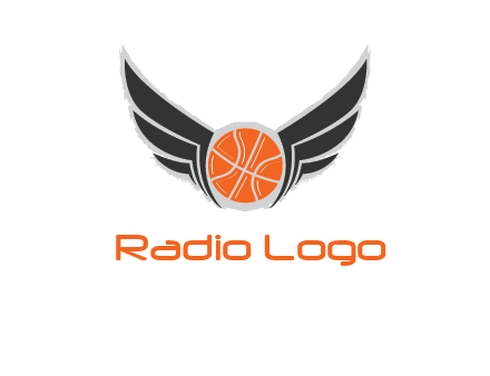 basketball with wings logo