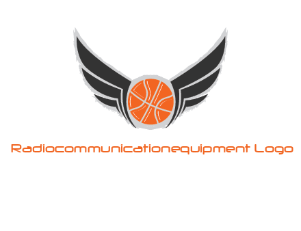 basketball with wings logo