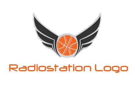 basketball with wings logo