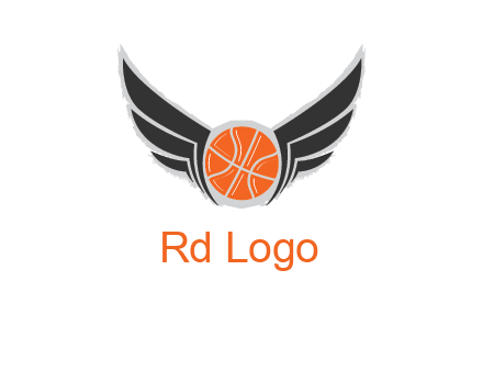 basketball with wings logo