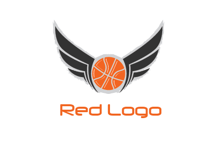 basketball with wings logo