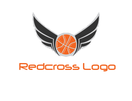 basketball with wings logo