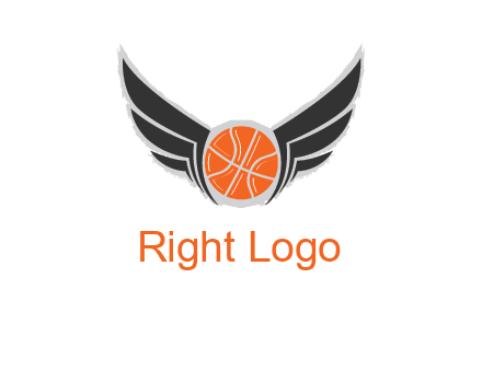 basketball with wings logo