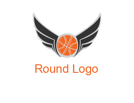 basketball with wings logo
