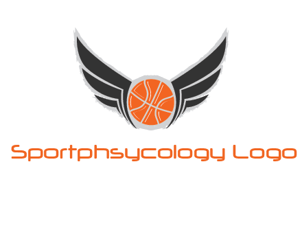 basketball with wings logo