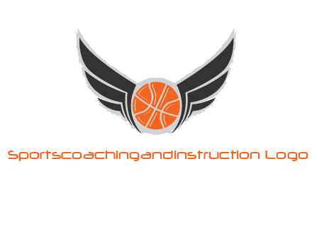 basketball with wings logo