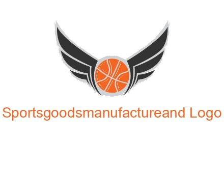 basketball with wings logo