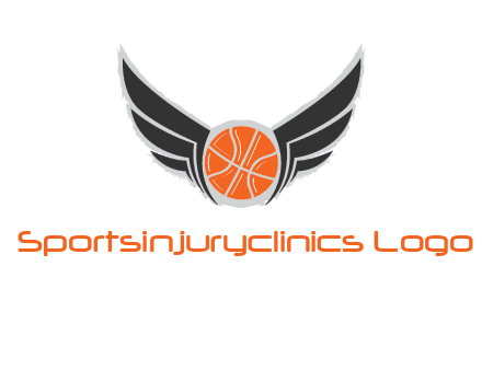 basketball with wings logo