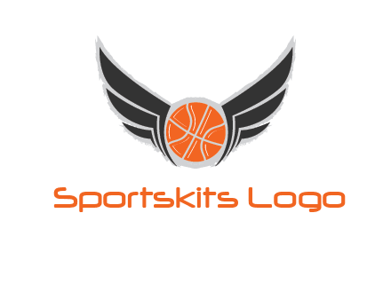 basketball with wings logo