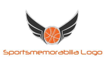 basketball with wings logo