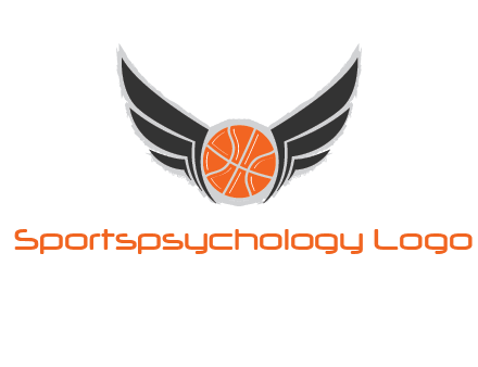 basketball with wings logo