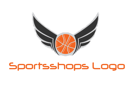 basketball with wings logo