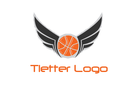 basketball with wings logo