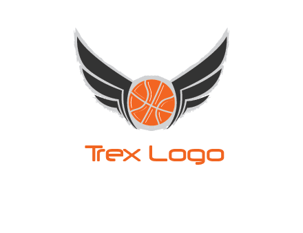 basketball with wings logo
