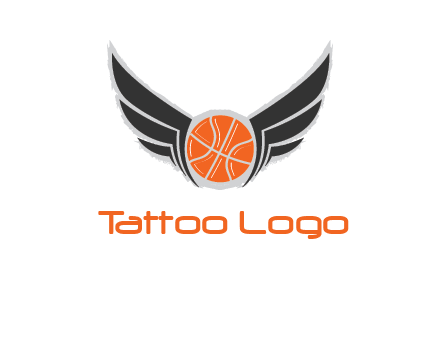 basketball with wings logo