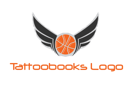 basketball with wings logo