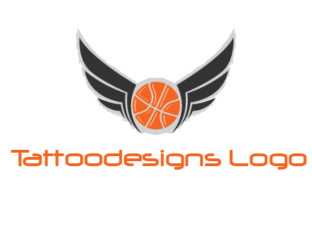 basketball with wings logo