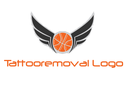basketball with wings logo