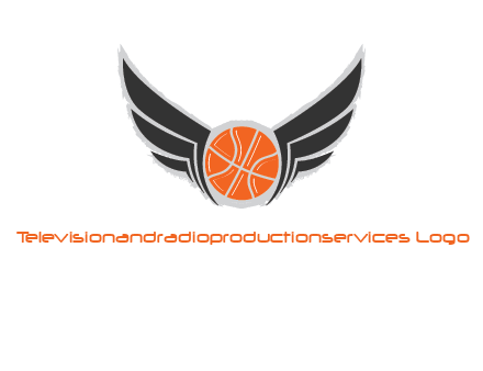 basketball with wings logo